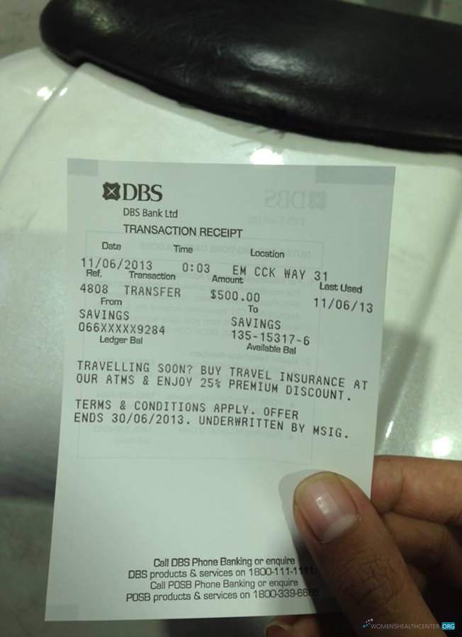 Download Singapore DBS bank check Photoshop template